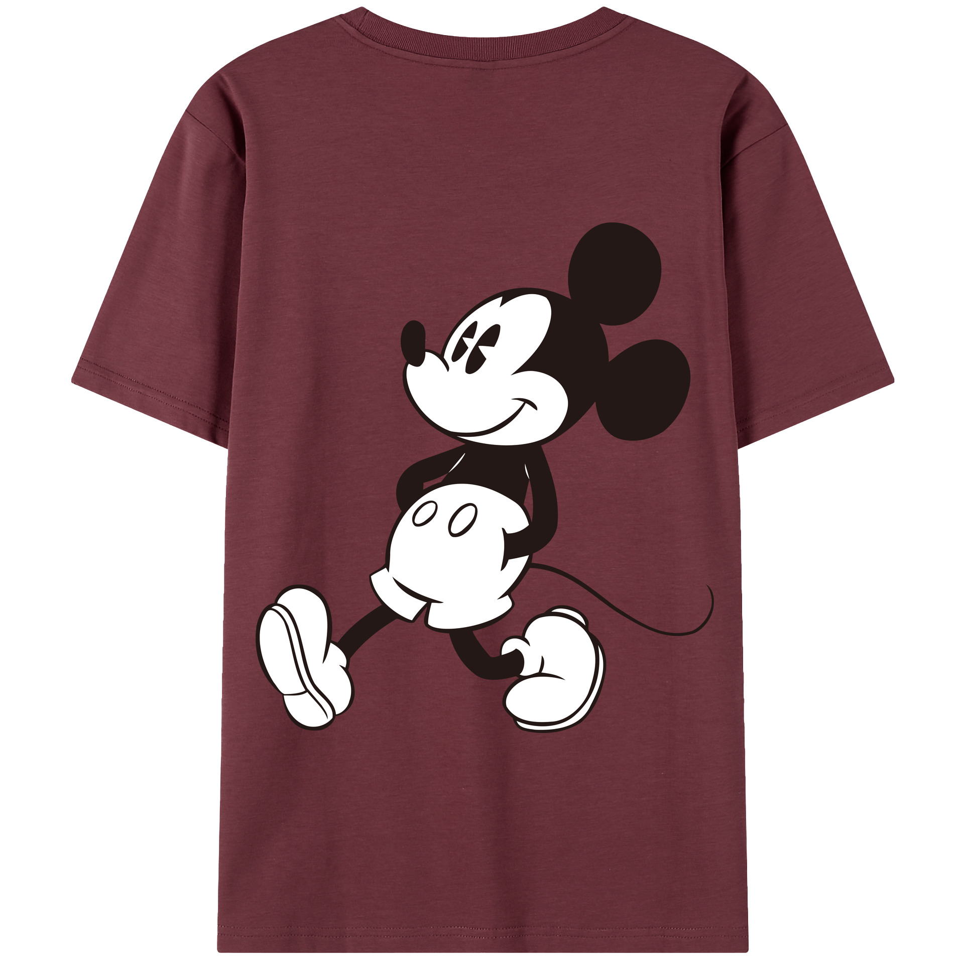 （画像用） ミッキーマウス Mickey Mouse 綿100％半袖Tシャツ（背面プリント）